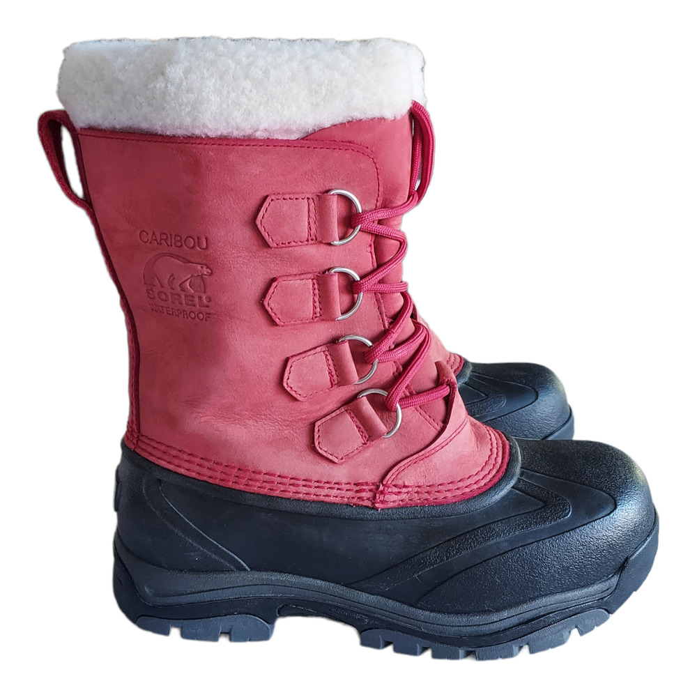 Sorel Caribou Waterproof lug red suede snow boot NWOT